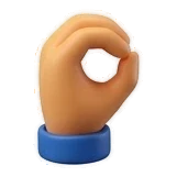 Handvorm voor de letter O